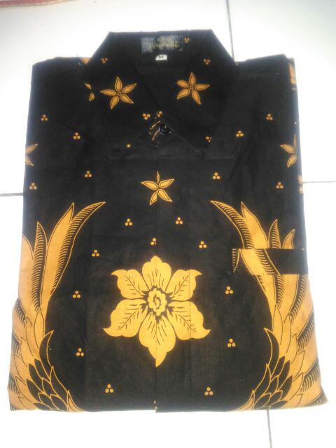 Cakra Wangsa Emas Batik Solo Kemeja Batik Pria Lengan Panjang Seragam Batik Modern Ori By Raja Sakti