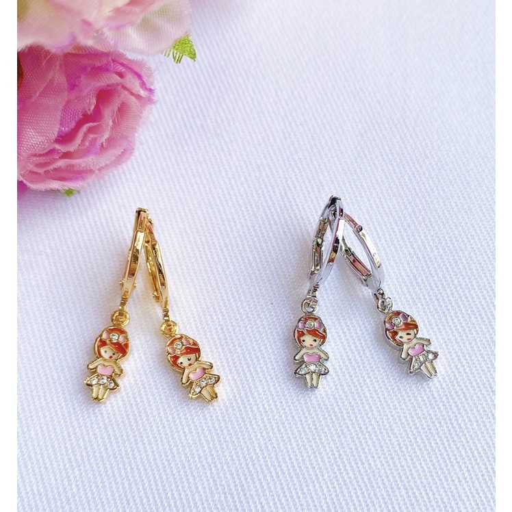 Anting Anak Pink Balerina Kristal