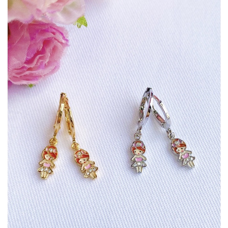 Anting Anak Pink Balerina Kristal