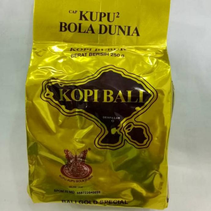 

coffee kopi Bali gold cap kupu-kupu bola dunia Bali gold special