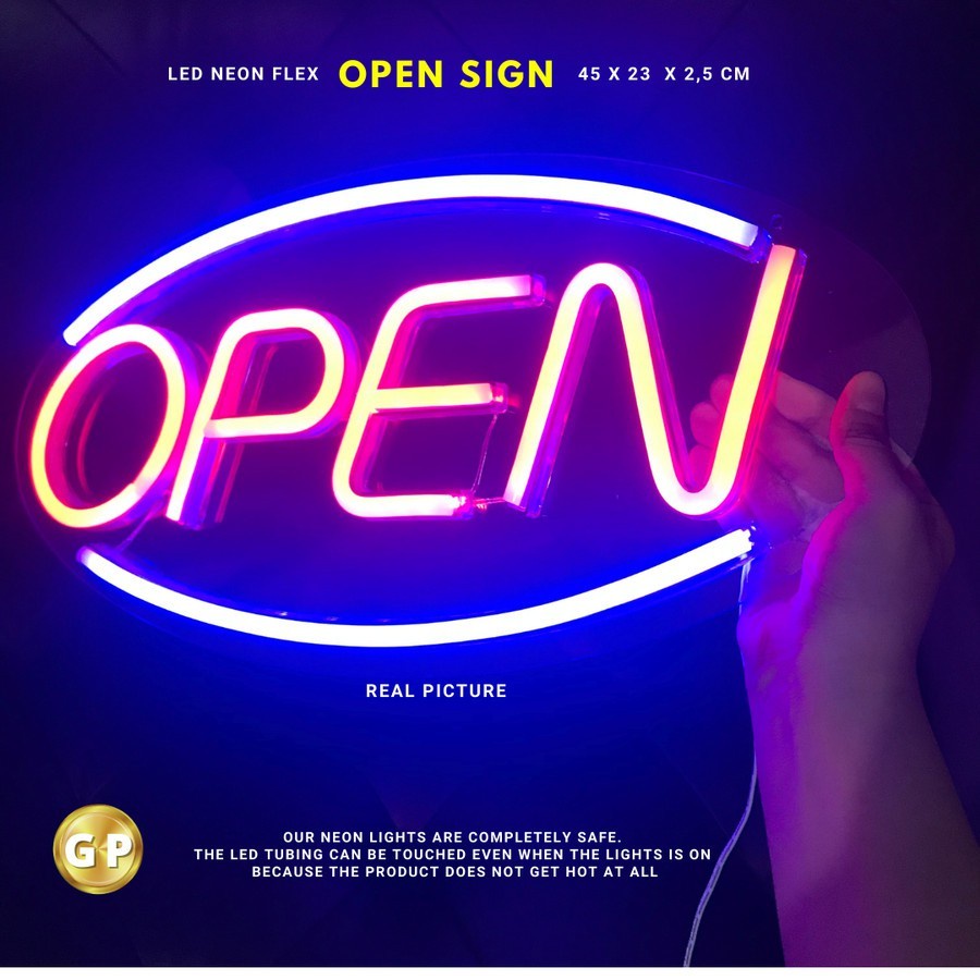 Lampu Neon OPEN LED Neon Flex cafe / open sign neon wall decor cafe
