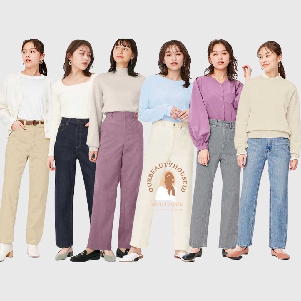 GU Celana Wanita Denim BF Mom Jeans