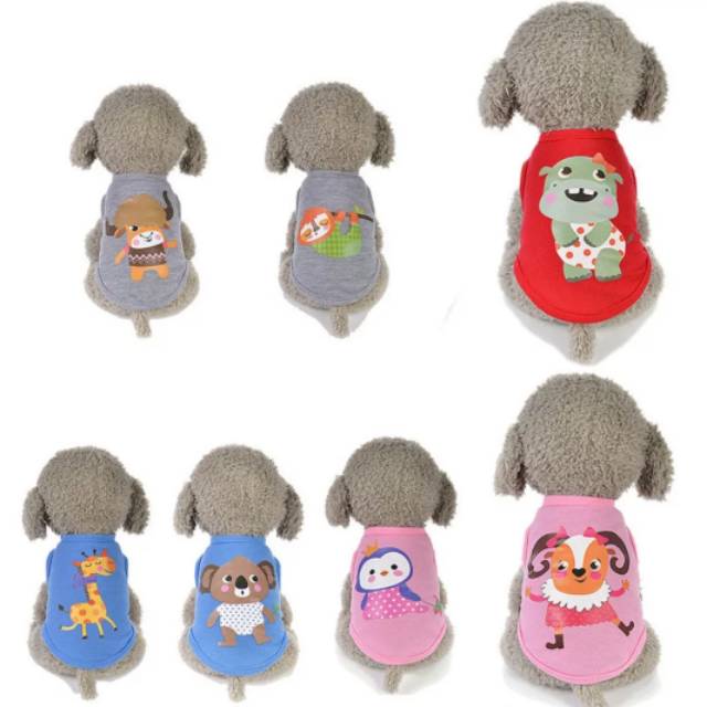 Cartoon pet dog cat shirt/baju hewan anjing kucing