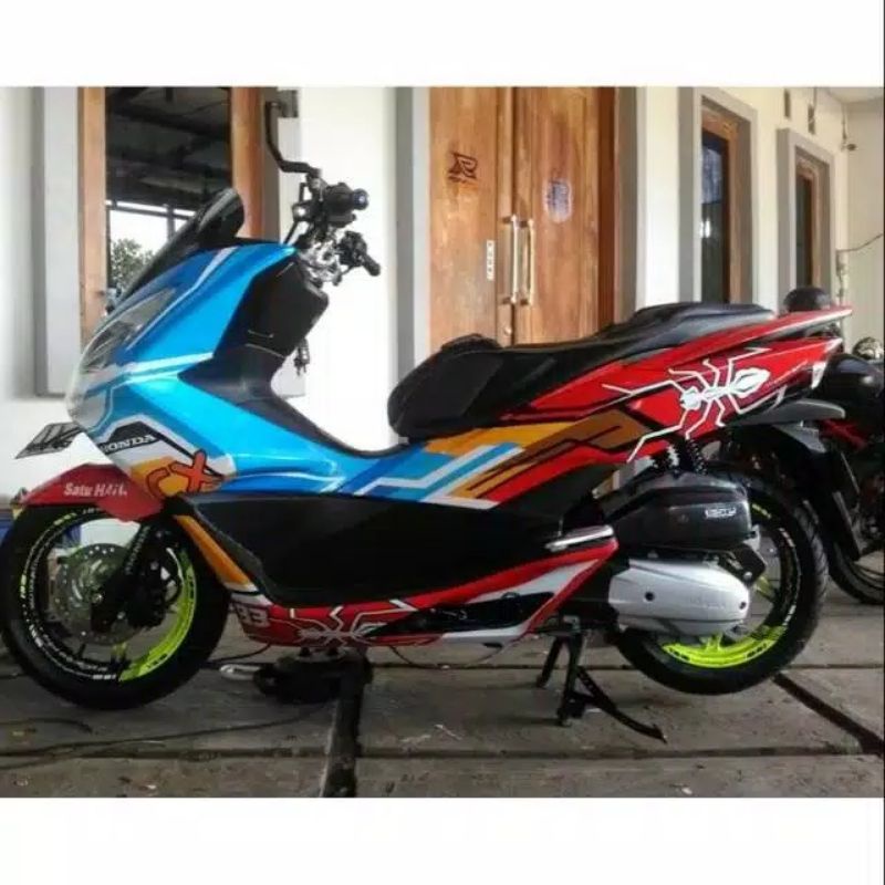 Decal FullBody Honda PCX Old Motif Spiderman