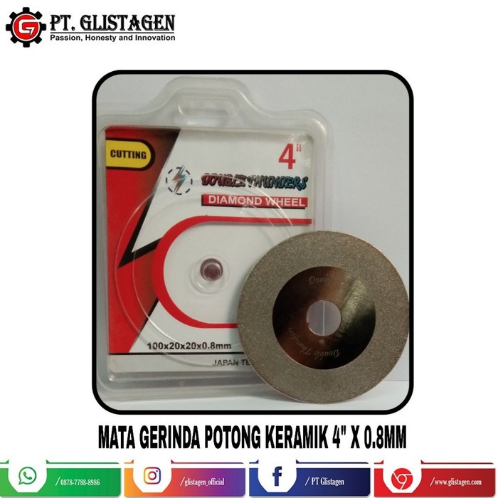 Mata Gerinda Diamond Wheel Basah 4&quot; x 0.8mm DT801