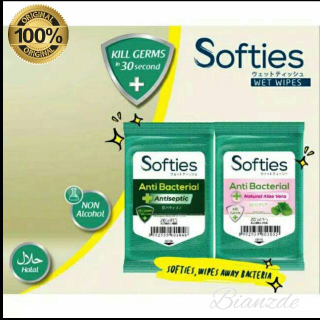 Softies Antibacterial 20s / Pengganti Hand Sanitizer