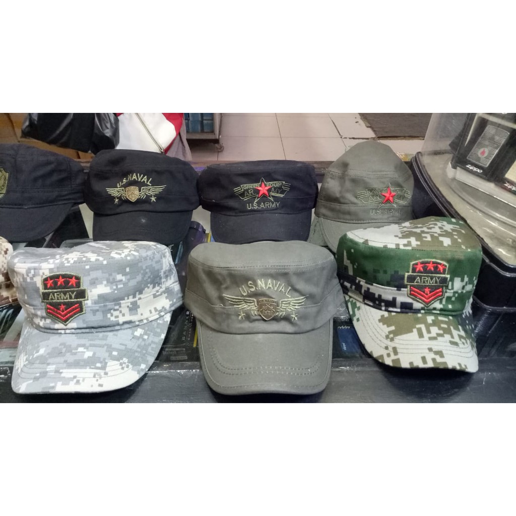 New Item! TOPI US ARMY GREEN EOUIP HIJAU TACTICAL MILITARY HAT CAP OUTDOOR Baru!