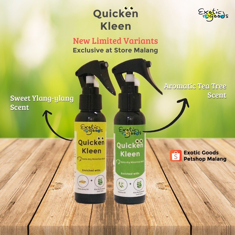 EXOTICGOODS QUICKEN KLEEN 100ml PEMBERSIH SUGAR GLIDER PEMBERSIH HEWAN GROOMING SUGAR GLIDER DRY SHAMPOO HEWAN