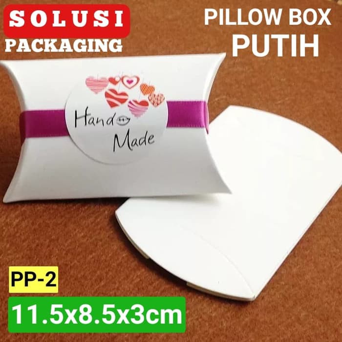 

ISI 36PCS KOTAK AKSESORIS PUTIH PP2/TEMPAT SOUVENIR KADO/PILLOW BOX KRAFT/KARDUS