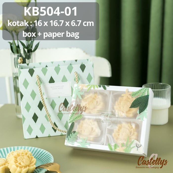 

5pcs Kotak Box Kue + Paper Bag KB504-01 Nastar Cake Roti Hampers Lebaran Idul Fitri