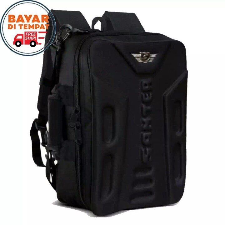 Santer tas ransel multifungsi tas fashion tal laptop - black