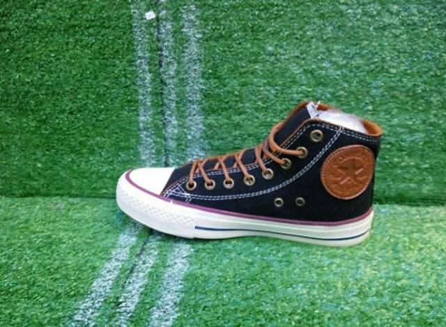 Sepatu Converse Chuck Tailor CT Classic Premium Navy Grey Sneakers Pria Wanita Kets Sekolah Kerja