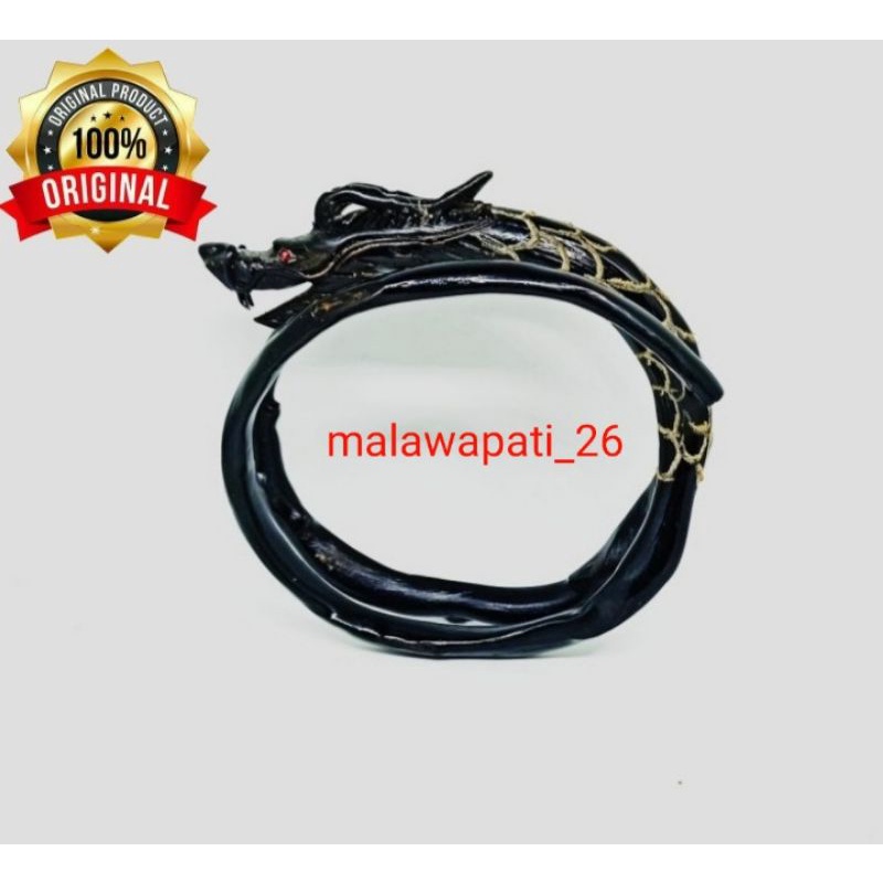 GELANG AKAR BAHAR HITAM UKIR NAGA CABANG / GELANG AKAR BAHAR ASLI / GELANG KESEHATAN / AKAR BAHAR / 