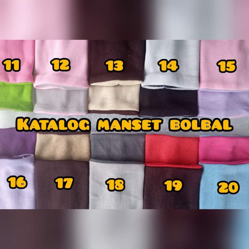 [HUSNA COLLECTION] Manset Bolbal Ecer / Manset Bolak Balik Bahan Kaos Rib