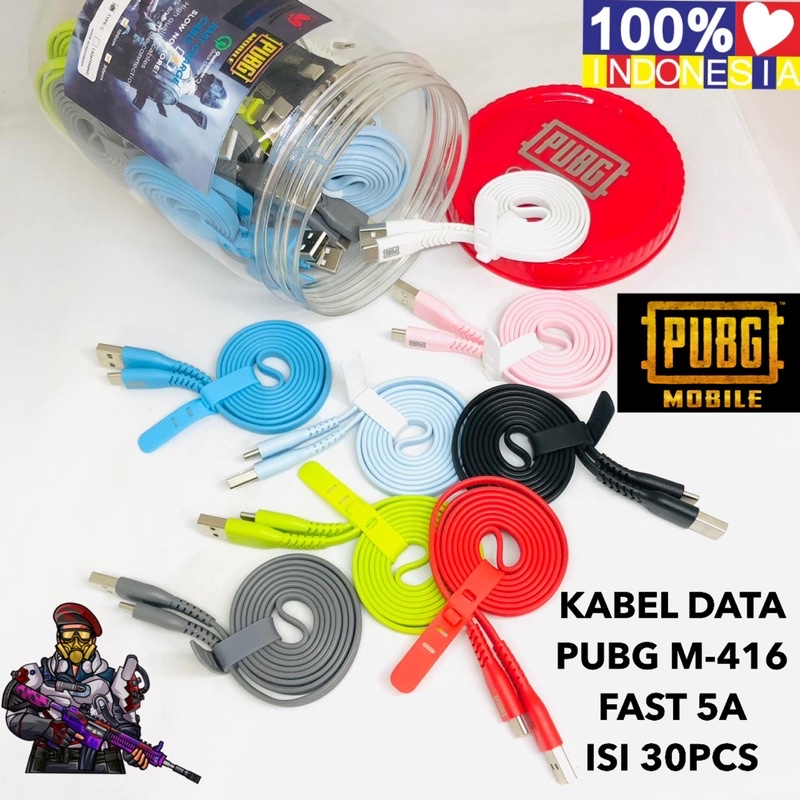 {isi 30pc} KABEL DATA GAMING TOPLES MOBILE M-416 FAST CHARGING 5A MICRO TYPE C IPXS