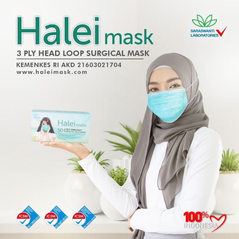 MASKER HIJAB / masker halei Hijab / masker headloop