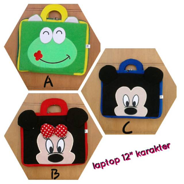 Tas/Sarung Laptop 12 inch Karakter