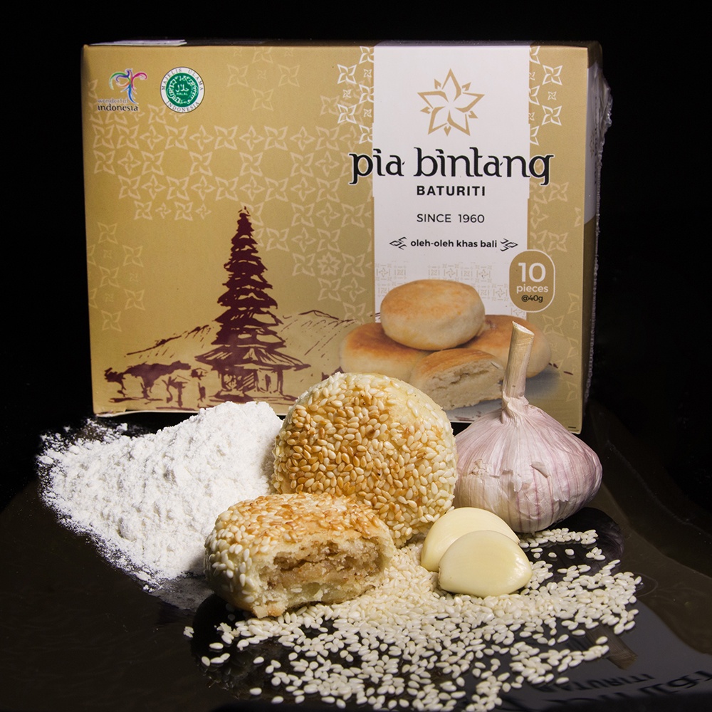 

Pia Bintang Kue Camilan Khas Bali Rasa Wijen