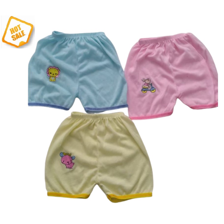 1 Lusin Celana Pendek bayi Bordir unisex Halus Murah aplikasi