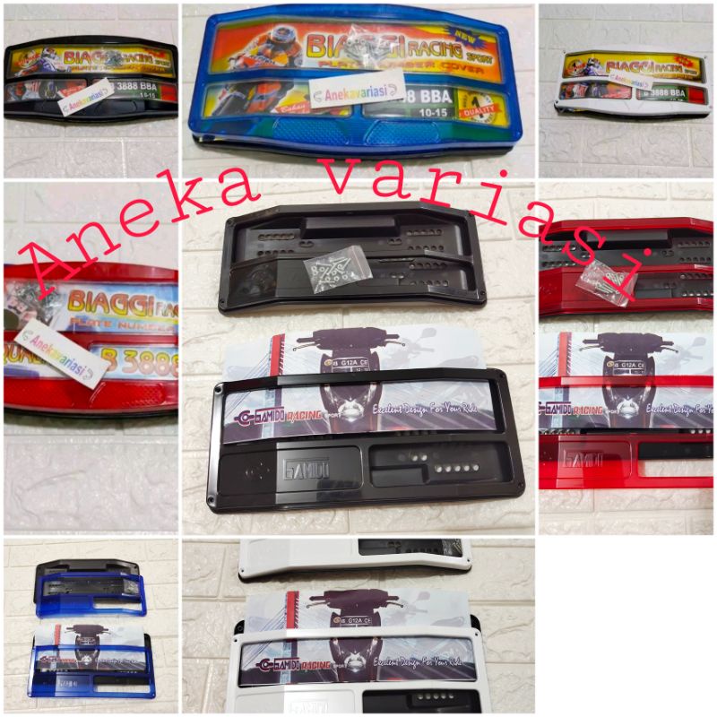 dudukan plat nomor cekung cover plat nomor cembung