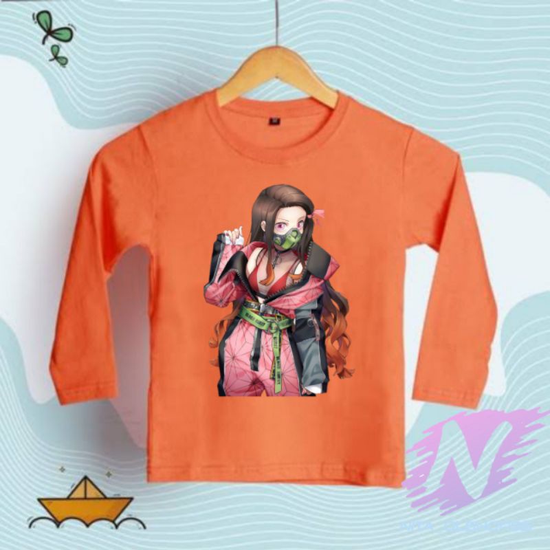 kaos nezeko kaos anak lenganpanjang anime nezuko demon slayer