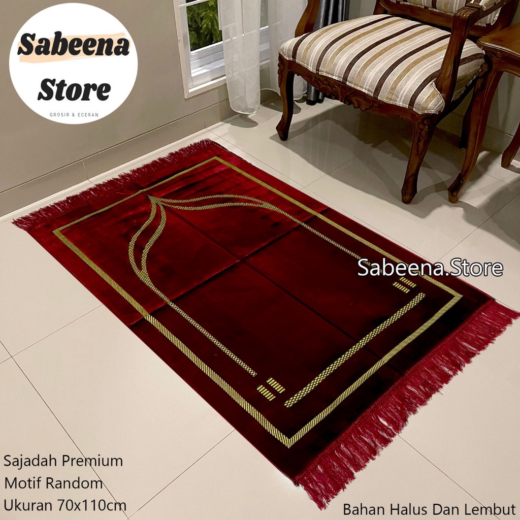 SAJADAH POLOS DEWASA, BULU ,TEBAL  SAJADAH TURKI By Sabeena Store