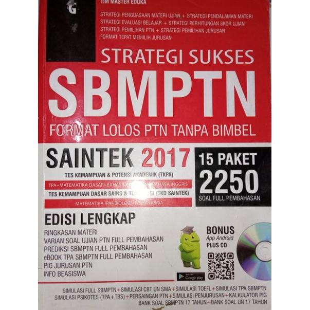 PRELOVED BUKU UTBK SBMPTN TERLARIS  - BEDAH KONSEP INTI MATERI UTBK SBMPTN SAINTEK SOSHUM 2022 UJIAN MANDIRI - Buku The King Drilling UTBK SAINTEK SOSHUM - PRELOVED BUKU UTBK SBMPTN MURAH - UTBK SBMPTN 2022 - UTBK SBMPTN 2023-SAINTEK 2017