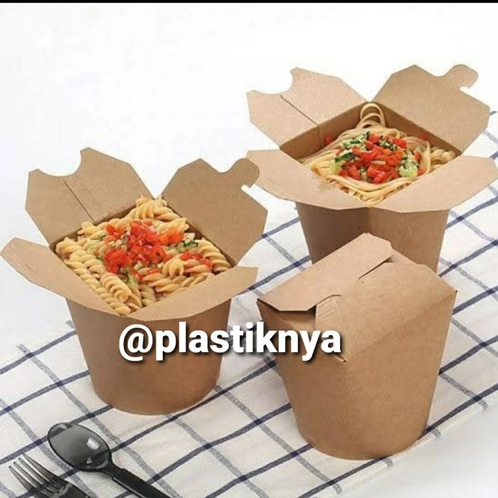

Brown paper Noodle Box 26 Oz/ Brown Kraft Paper