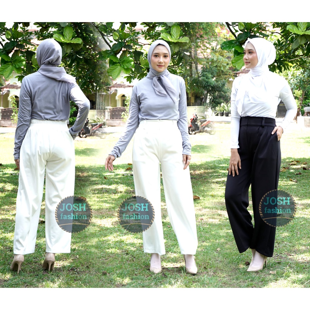 scuba kulot premium/baggy pants/celana basic wanita