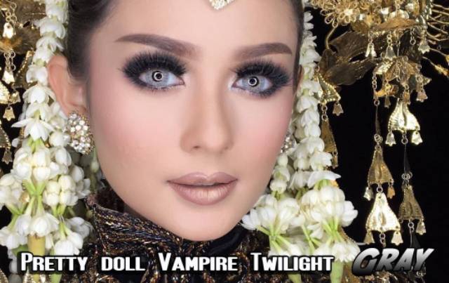 Softlens Pengantin Princess Vampire Twilight Gray Grey Abu-abu Terang Softlen Soflens Minus Murah