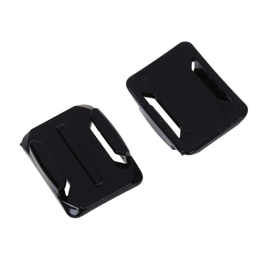 Curved Mount &amp; Hook Buckle Adhesive Sticker Kamera Aksi - Black