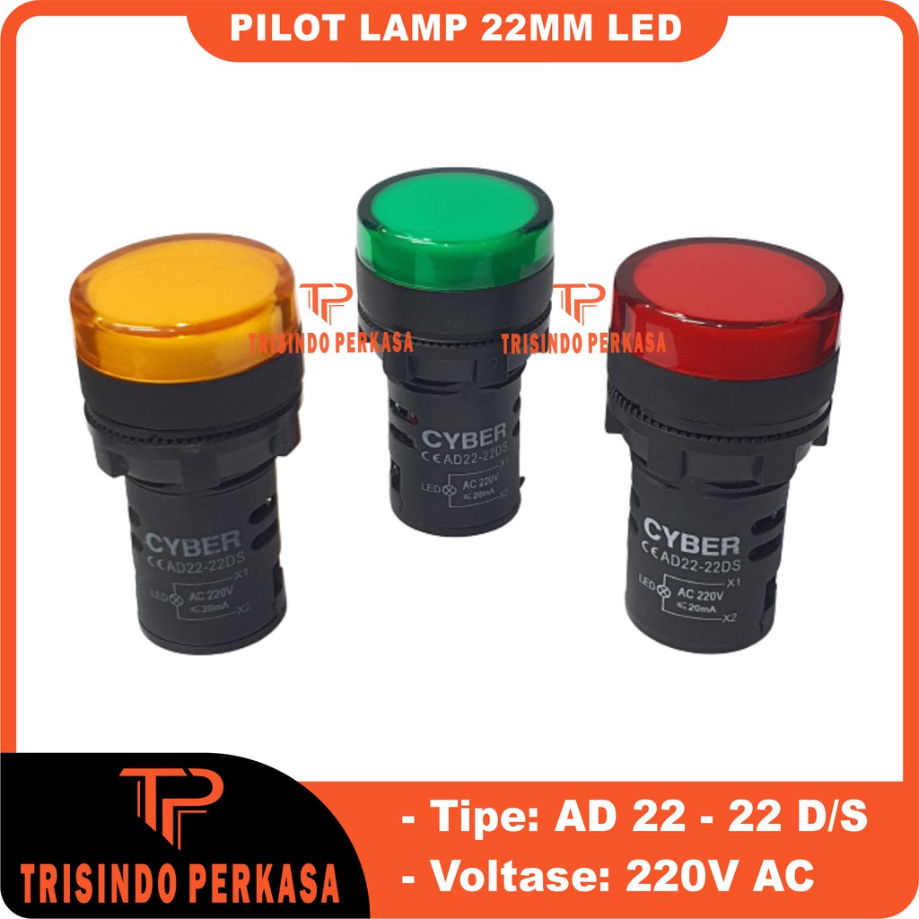 PILOT LAMP LED 22mm AD16 AD22 22DS LAMPU PANEL LED 220V