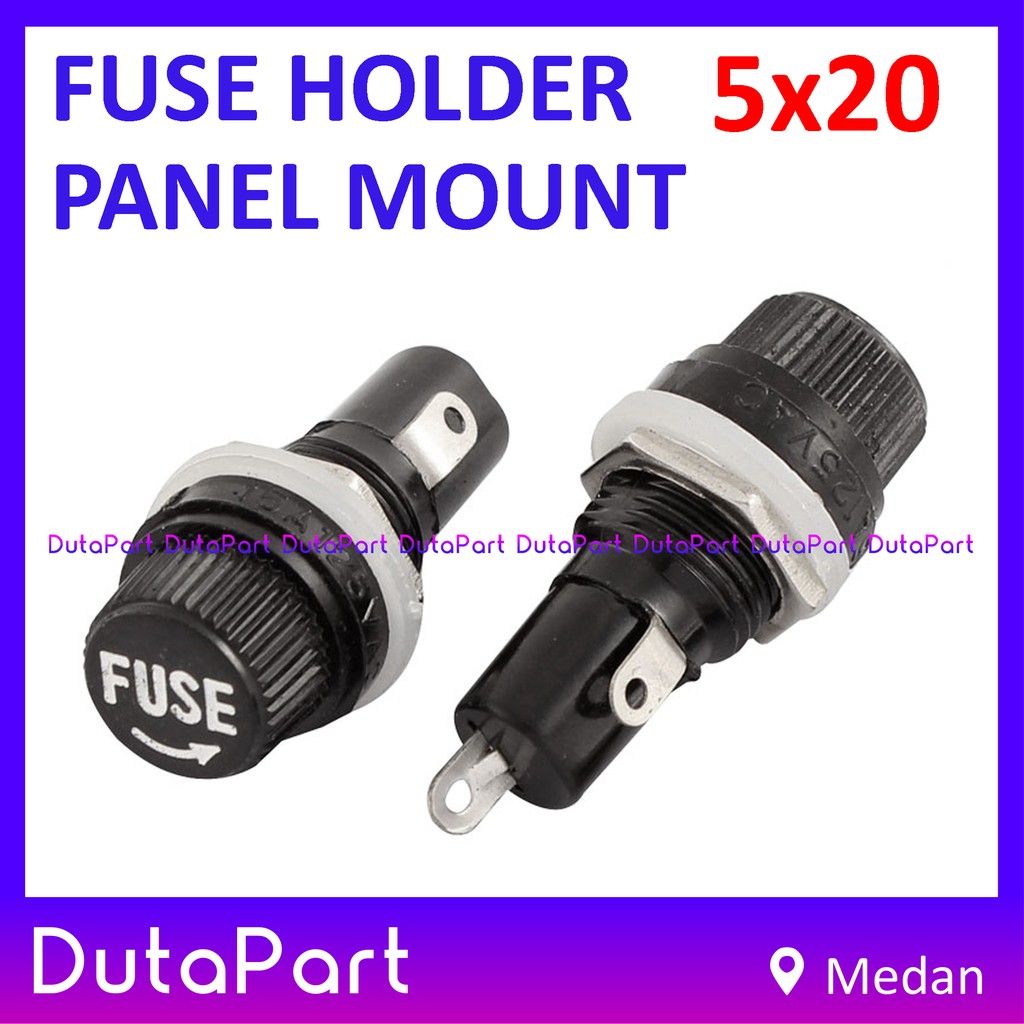 Fuse Holder Rumah Sekring Kecil 5x20 mm Tempat Skring Panel Mount Box