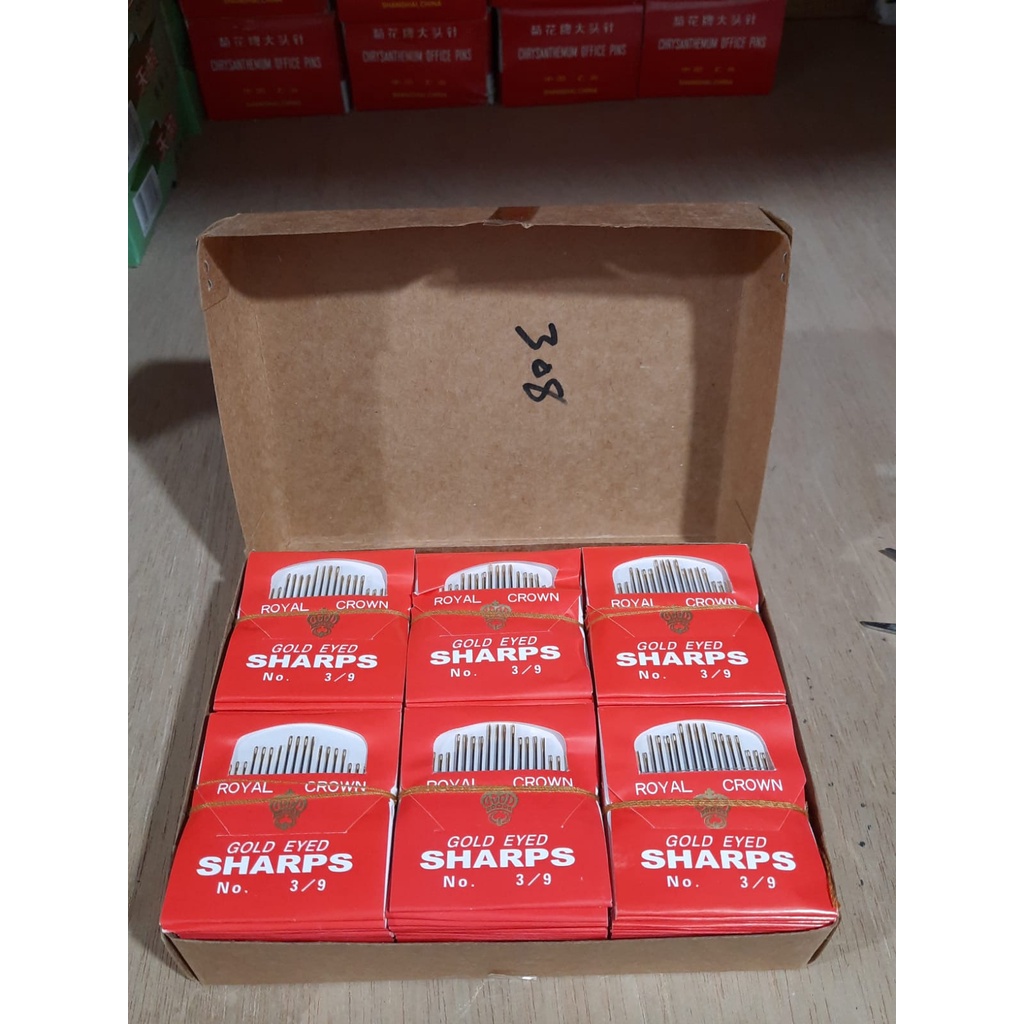 Jarum Jahit Tangan Asli Japan / Jarum Sharps ROYAL CROWN (Isi 20BJ)