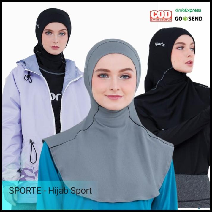 Jilbab Hijab Sport Sporty Olahraga Senam Aerobik Muslim Muslimah