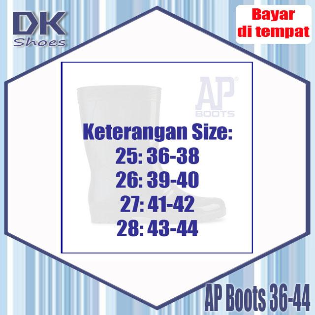 AP BOOTS 36-44 / Sepatu Karet Proyek Kerja / Sepatu Bangunan / Sepatu Berkebun