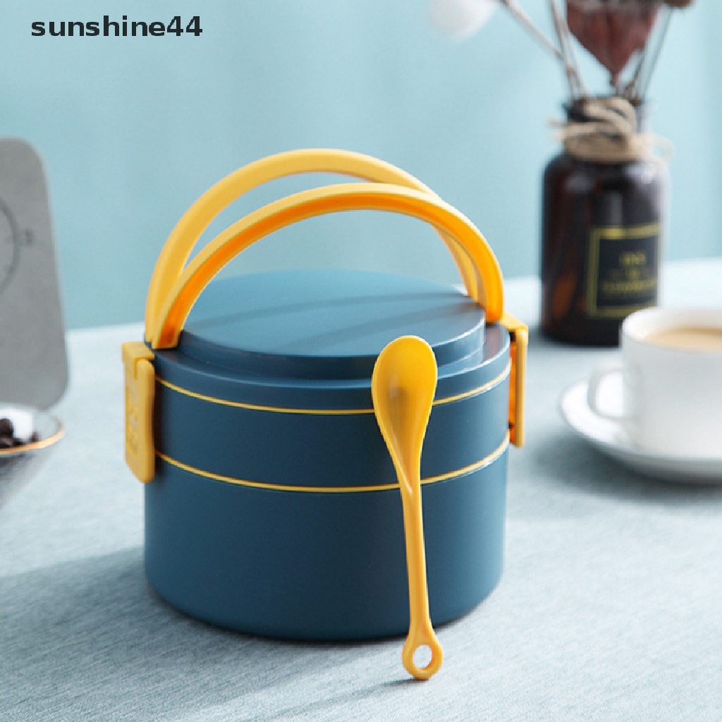 Sunshine Kotak Bekal / Lunch Box Thermal Portable Dengan Sendok Untuk Microwave