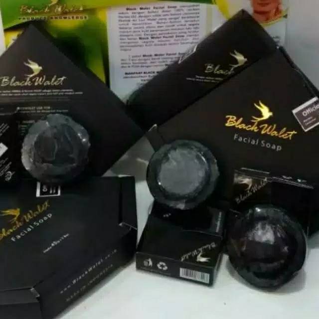 Sabun Black walet original asli untuk wajah berjerawat dan flek