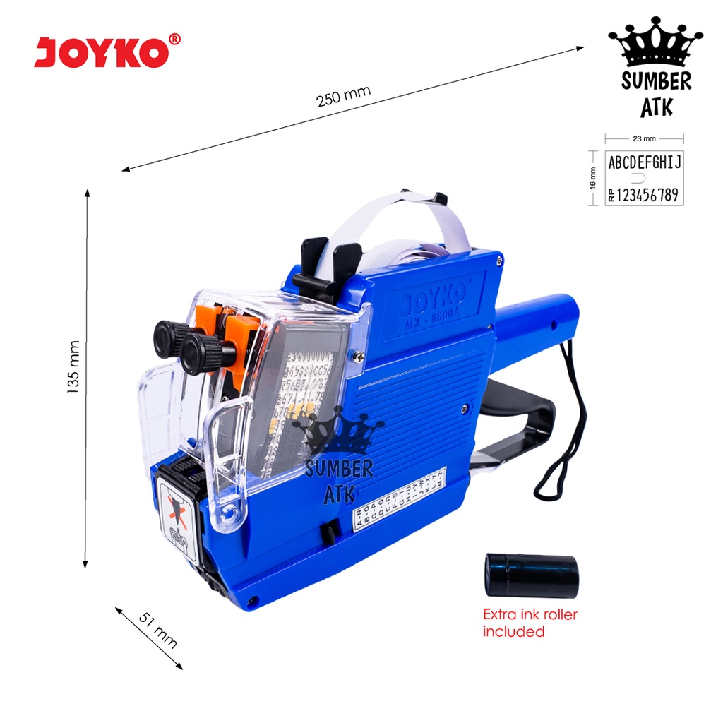 

Baru Labeller Alat Label Harga Joyko Mx-6600A 10 Digits
