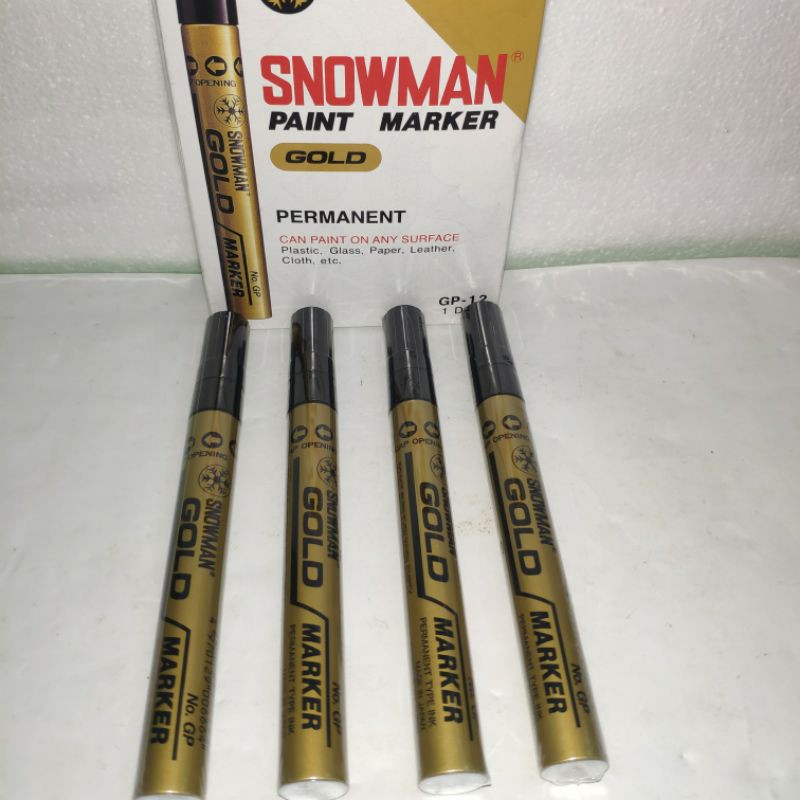 

(MURAH) SPIDOL PERMANENT SNOWMAN GOLD PER PIECE