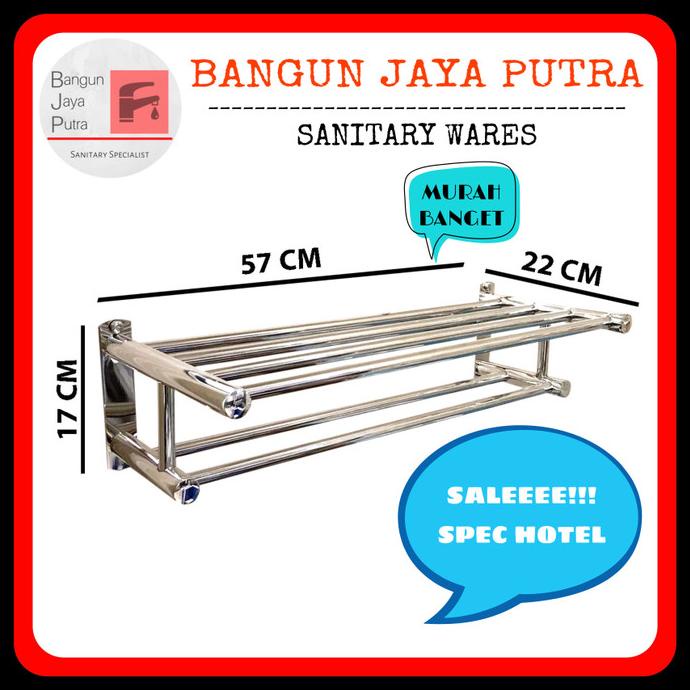 TERBAIK | RAK HANDUK KAMAR MANDI STAINLESS SPEC HOTEL / GANTUNGAN BAJU HANDUK