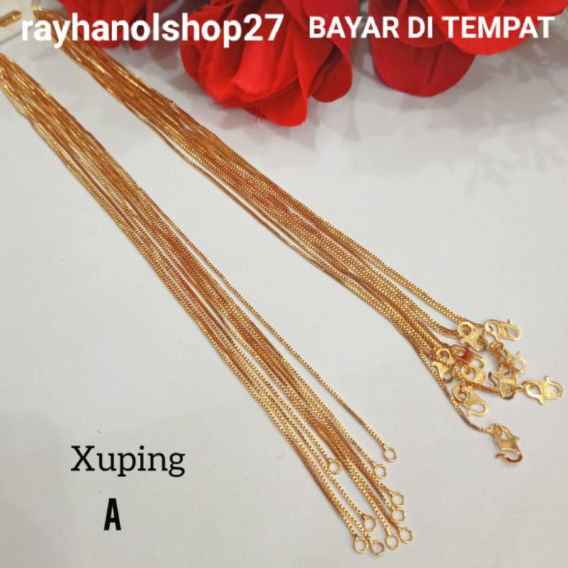 XUPING KALUNG POLOS PRIA WANITA WARNA GOLD DAN SILVER BAHAN LAPIS EMAS RO-27