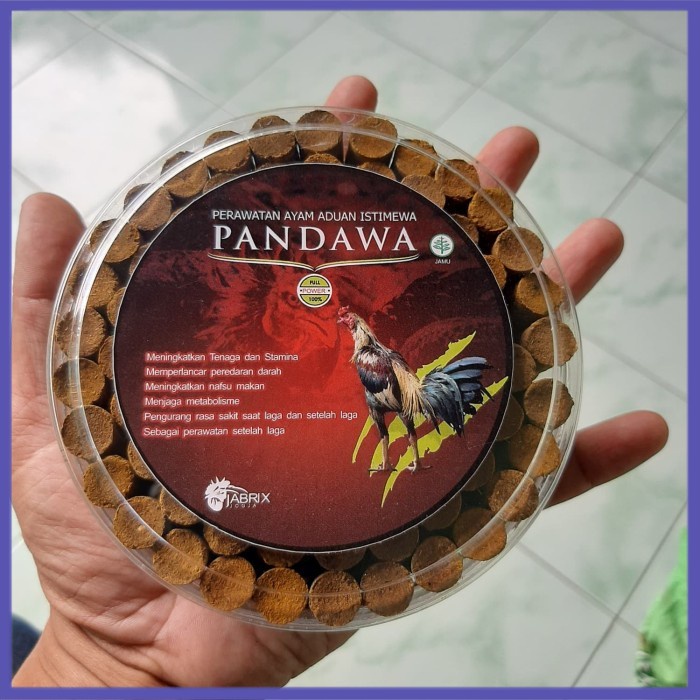 

✔ COD ✔ jamu ayam pandawa full power kemasan toples isi 180 jamu
