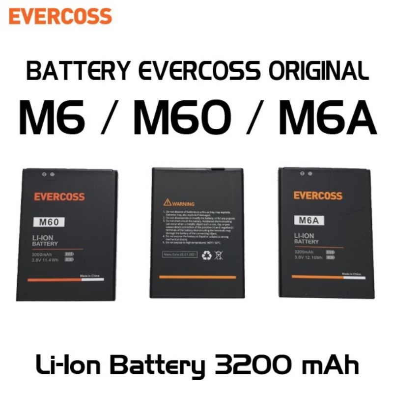 BATERAI EVERCOSS M6 // M60 // M6A ORIGINAL