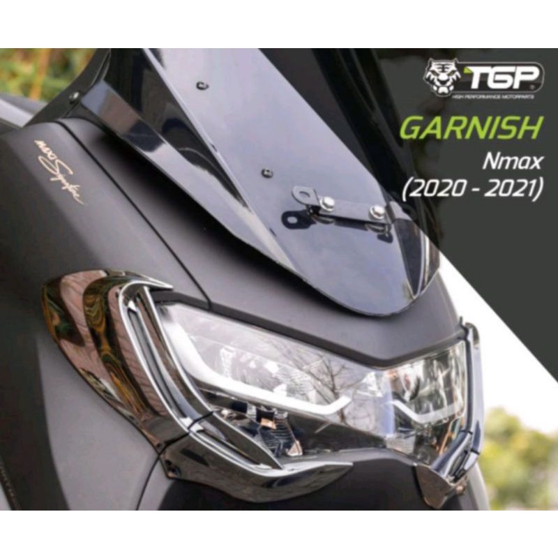 Garnish lampu depan New Nmax 2020 2021 black chrome TGP