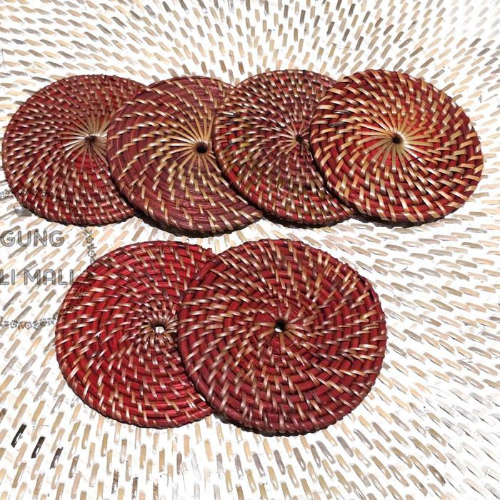 Coaster Rotan | Coaster Anyaman | Tatakan Gelas Rotan |Tatakan Cangkir