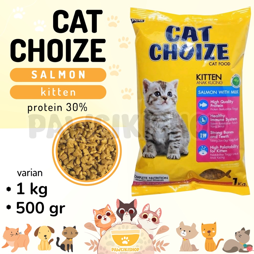 PAWCIKISHOP - CAT CHOIZE KITTEN SALMON / cat choize / cat choize kitten / makanan kucing / makanan k