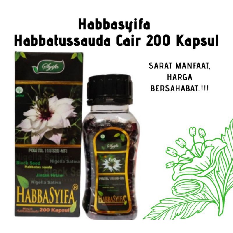 Habbatussauda Cair Habbasyifa 200 Kapsul Asli