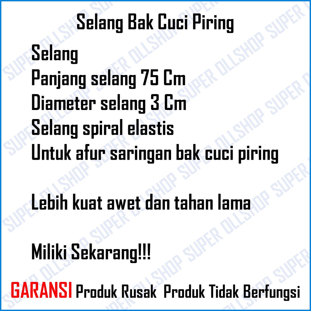 Selang Bak Cuci Piring Warna Abu - abu / Selang Afur BCP Cuci Piring Selang Bak Sink Termurah Grosir Abu-abu