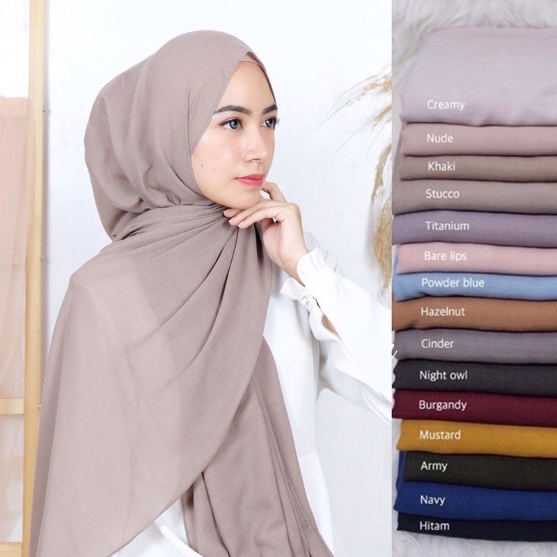 Pashmina Rawis Saudia Ombre Hijab pasmina rawis kusut crinkle fame